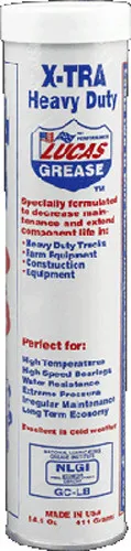 Lucas Xtra Heavy Duty Bearing Axle Grease 14.5oz Cartridge