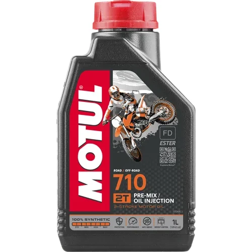 Motul 710 Synthetic 2T Injector Premix Engine Motor Oil 1 Liter Quart 5