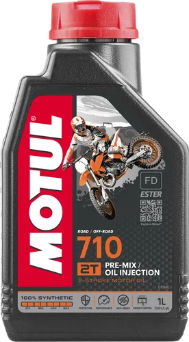 Motul 710 Synthetic 2T Injector Premix Engine Motor Oil 1 Liter Quart