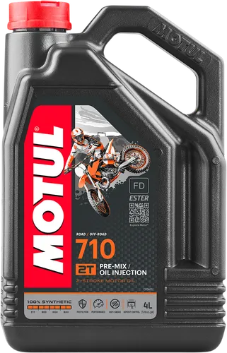 Motul 710 Synthetic 2T Injector Premix Engine Motor Oil 4 Liter 1 Gallon