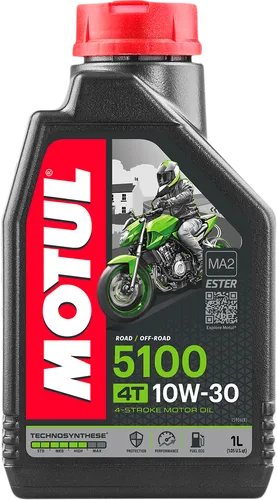 Motul 5100 4T Synthetic Blend 10W30 Motor Engine Oil 1 Liter 1 Quart
