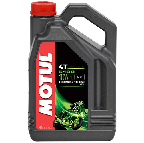 Motul 5100 4T Synthetic Blend 10W30 Motor Engine Oil 4 Liter 1 Gallon