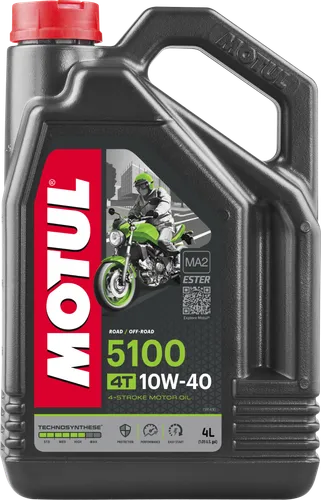 Motul 5100 4T Synthetic Blend 10W40 Motor Engine Oil 4 Liter 1 Gallon