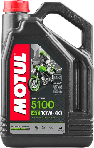 Motul 5100 4T Synthetic Blend 10W40 Motor Engine Oil 4 Liter 1 Gallon