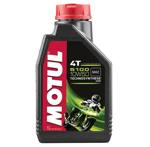 Motul 5100 4T Synthetic Blend 10W50 Motor Engine Oil 1 Liter 1 Quart 5