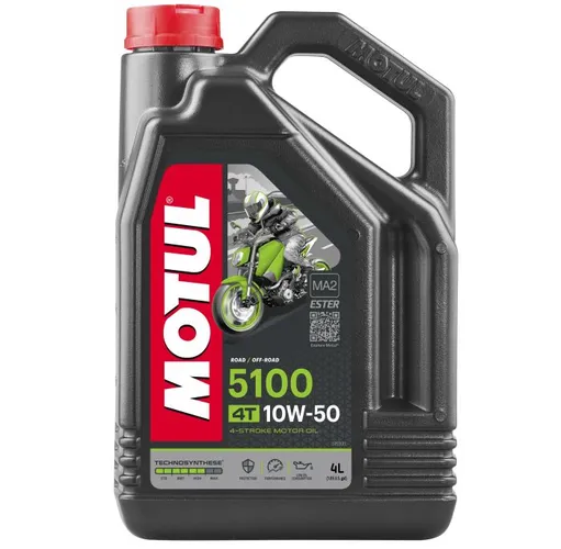 Motul 5100 4T Synthetic Blend 10W50 Motor Engine Oil 4 Liter 1 Gallon