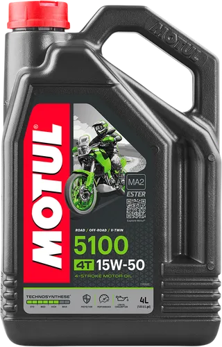Motul 5100 4T Synthetic Blend 15W50 Motor Engine Oil 4 Liter 1 Gallon