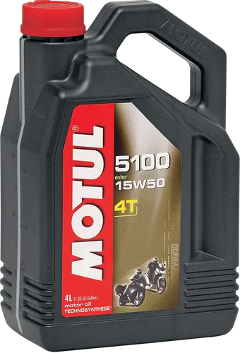 Motul 5100 4T Synthetic Blend 15W50 Motor Engine Oil 4 Liter 1 Gallon 2