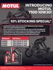 Motul 7100 4T 10W30 Synthetic Motor Engine Oil 4 Liter 1 Gallon