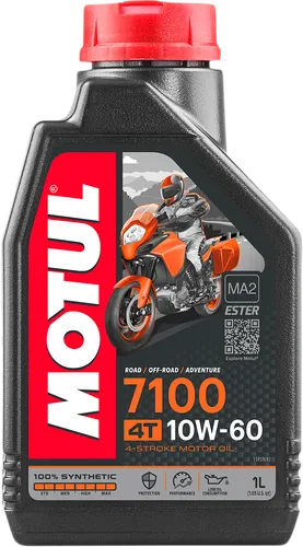 Motul 7100 4T 10W60 Synthetic Motor Engine Oil 1 Liter Quart