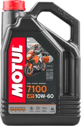 Motul 7100 4T 10W60 Synthetic Motor Engine Oil 4 Liter 1 Gallon