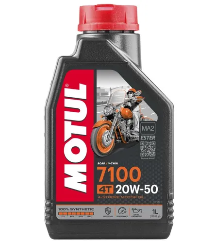Motul 7100 4T 20W50 Synthetic Motor Engine Oil 1 Liter Quart