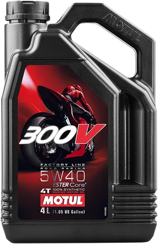 Motul 300V 5W40 Road Racing Synthetic Ester Engine Motor Oil 4 Liter 1 Gallon