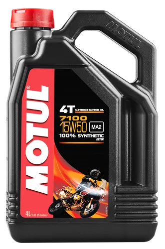 Motul 7100 4T 15W50 Synthetic Motor Engine Oil 4 Liter 1 Gallon