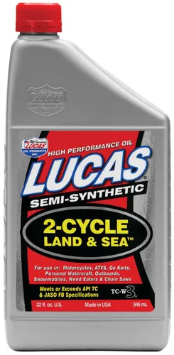 Lucas Semi Synthetic 2 Cycle Land and Sea Motor Engine Oil 1qt