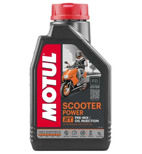 Motul Scooter Power 2T Engine Motor Oil 1 Quart Liter