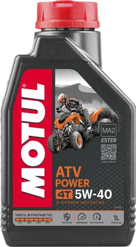 Motul ATV 4T Power 5W40 Engine Motor Oil 1 Liter Quart 3