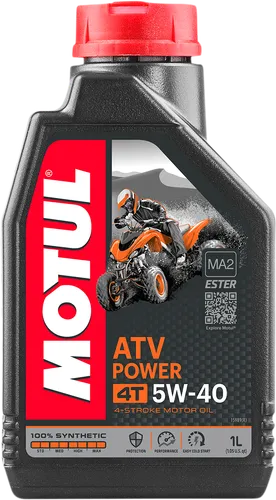 Motul ATV 4T Power 5W40 Engine Motor Oil 1 Liter Quart