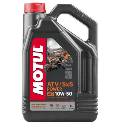 Motul ATV UTV SXS 4T Power Synthetic 10W50 Motor Engine Oil 4 Liter 1 Gallon
