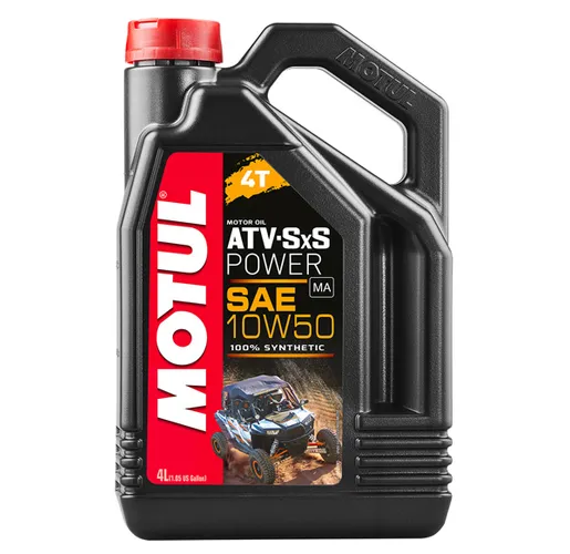 Motul ATV UTV SXS 4T Power Synthetic 10W50 Motor Engine Oil 4 Liter 1 Gallon