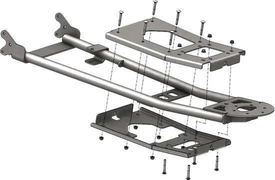 KFI Heavy Duty Snow Plow Push Tube Reinforcement Kit 2