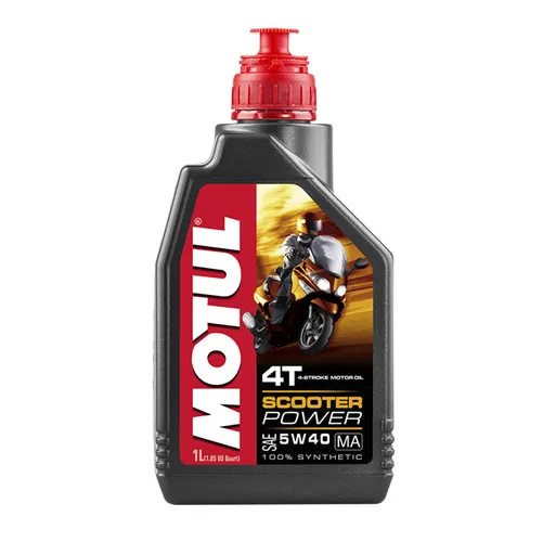 Motul Scooter Power 4T 5W40 Engine Motor Oil 1 Quart Liter