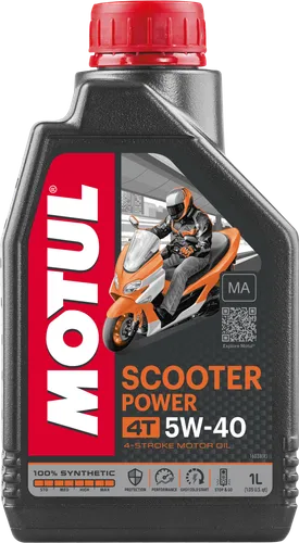 Motul Scooter Power 4T 5W40 Engine Motor Oil 1 Quart Liter