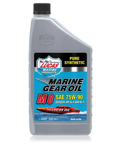Lucas Pure Synthetic 75W90 M8 Marine Gear Oil 1qt