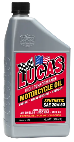 Lucas Synthetic High Performance 20W50 Engine Motor Oil 1qt