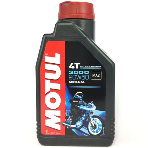 Motul 20W50 3000 Mineral 4T Engine Motor Oil 1 Quart Liter 5