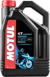 Motul 20W50 3000 Mineral 4T Engine Motor Oil 1 Gallon