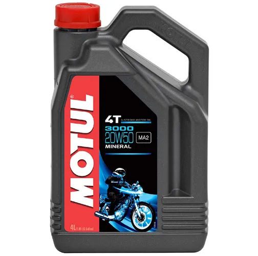 Motul 20W50 3000 Mineral 4T Engine Motor Oil 1 Gallon 5
