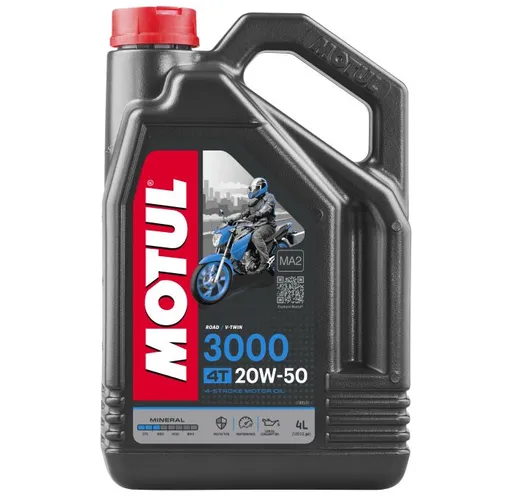 Motul 20W50 3000 Mineral 4T Engine Motor Oil 1 Gallon 3