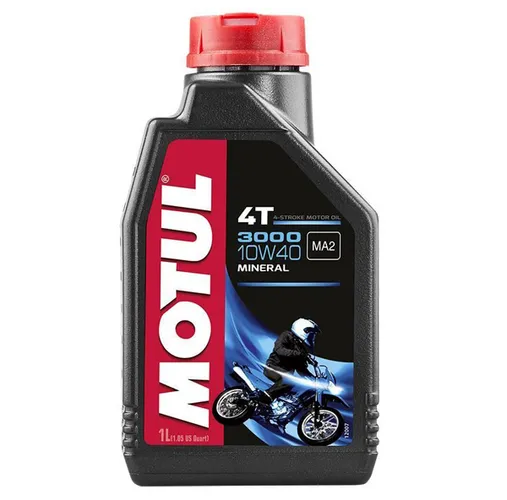 Motul 10W40 3000 Mineral 4T Engine Motor Oil 1 Liter Quart 5