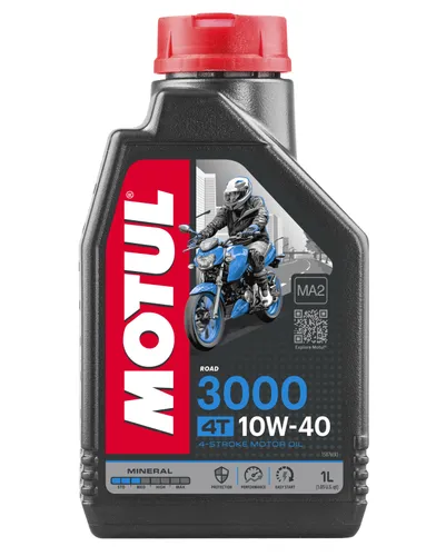 Motul 10W40 3000 Mineral 4T Engine Motor Oil 1 Liter Quart 3