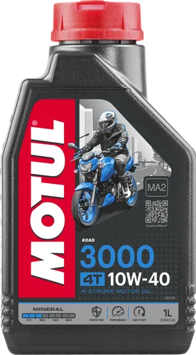 Motul 10W40 3000 Mineral 4T Engine Motor Oil 1 Liter Quart 2