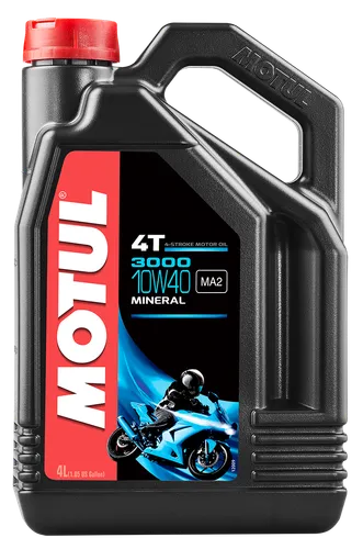 Motul 10W40 3000 Mineral 4T Engine Motor Oil 1 Gallon