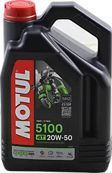 Motul 5100 4T Synthetic Blend 20W50 Motor Engine Oil 4 Liter 1 Gallon