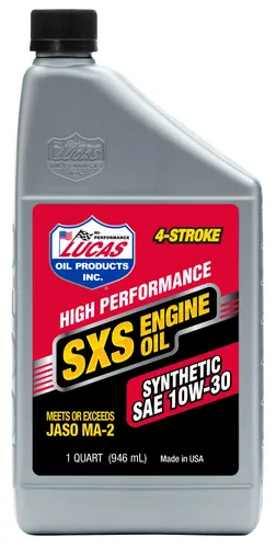 Lucas High Performance SXS Synthetic Engine Motor Oil 10W30 1qt