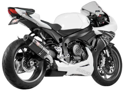 Yosh R-77 Signature Slip On CF Exhaust Pipe Suzuki GSXR600 GSXR750