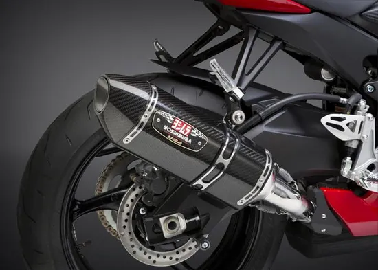 Yosh R-77 Signature Slip On CF Exhaust Pipe Suzuki GSXR600 GSXR750
