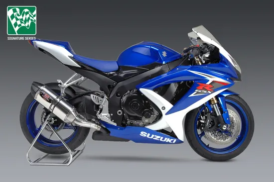 Yosh R-77 Signature Slip On SS Exhaust Pipe Suzuki GSXR600 GSXR750