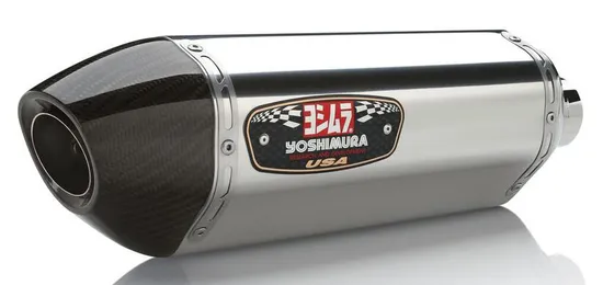 Yosh R-77 Signature Slip On SS Exhaust Pipe Suzuki GSXR600 GSXR750