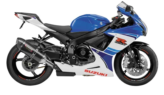 Yosh Alpha Signature Slip On CF Exhaust Pipe Suzuki GSXR600 GSXR750