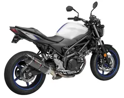 Yosh Alpha Street Slip On CF Exhaust Pipe Works Suzuki SV650 SV650X