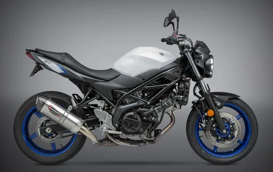 Yosh Alpha Street Slip On SS Exhaust Pipe Works Suzuki SV650 SV650X