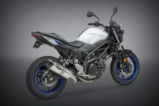 Yosh Alpha Street Slip On SS Exhaust Pipe Works Suzuki SV650 SV650X