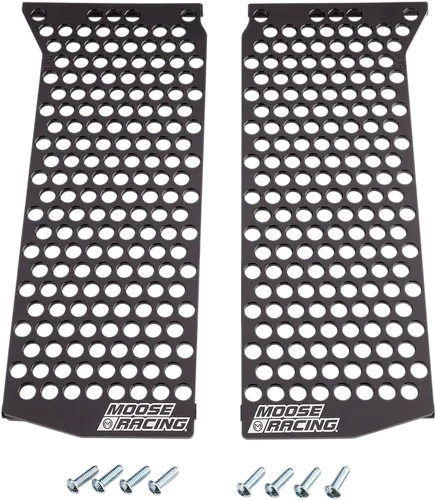 Moose Black 316 Aluminum Front Radiator Debris Grill Guard