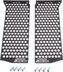 Moose Black 316 Aluminum Front Radiator Debris Grill Guard