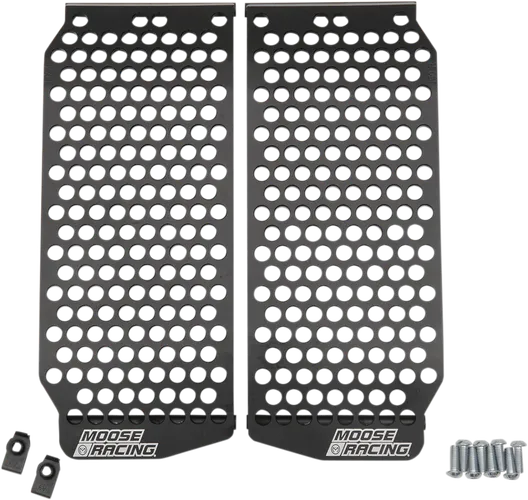 Moose Black 316 Aluminum Front Radiator Debris Grill Guard